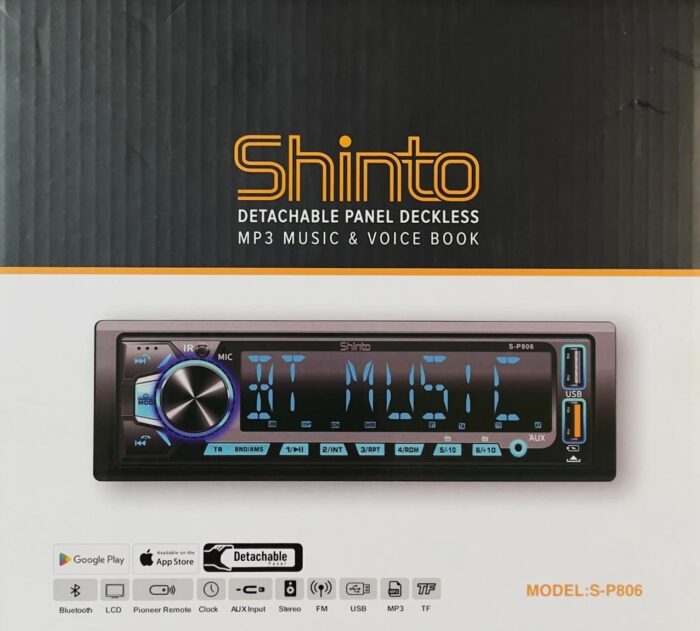 رادیو پخش خودرو شینتو (Shinto) مدل S-P806 بلوتوثی پنل جدا - تصویر 1