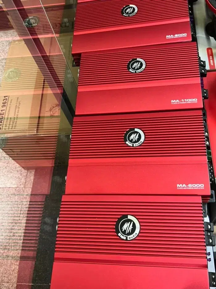 آمپلی فایر خودرو مجیک آئودیو مدل MA-6000 موجود در رنگ قرمز - تصویر 5