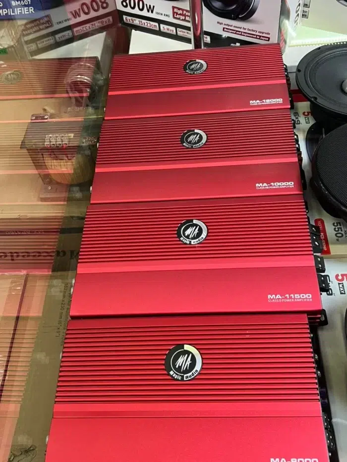 آمپلی فایر خودرو مجیک آئودیو مدل MA-6000 موجود در رنگ قرمز - تصویر 6