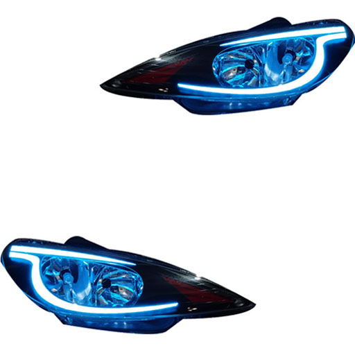 1754921952253-2.jpg چراغ جلو اسپرت پژو 206 مدل SUBARU مولتی کالر (ریموت دار) بدون موتور دو عددی - Image 1