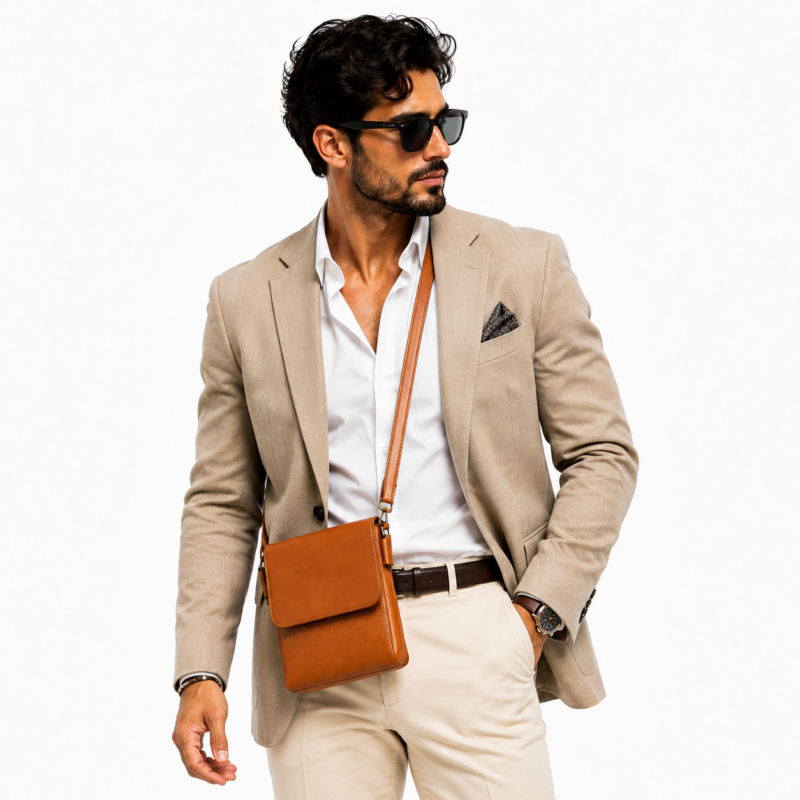 کیف رودوشی چرم برند T.T مدل سینا درجه یک - Image 6