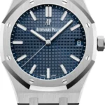 ساعت مچی اودمار پیگه رویال اوک | Audemars Piguet Royal Oak | نقره‌ای صفحه آبی کوارتز