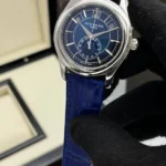 ساعت مچی پتک فیلیپ تقویم سالانه فاز ماه | Patek Philippe Annual Calendar Moon Phases | نقره ای صفحه آبی مستر کوالیتی