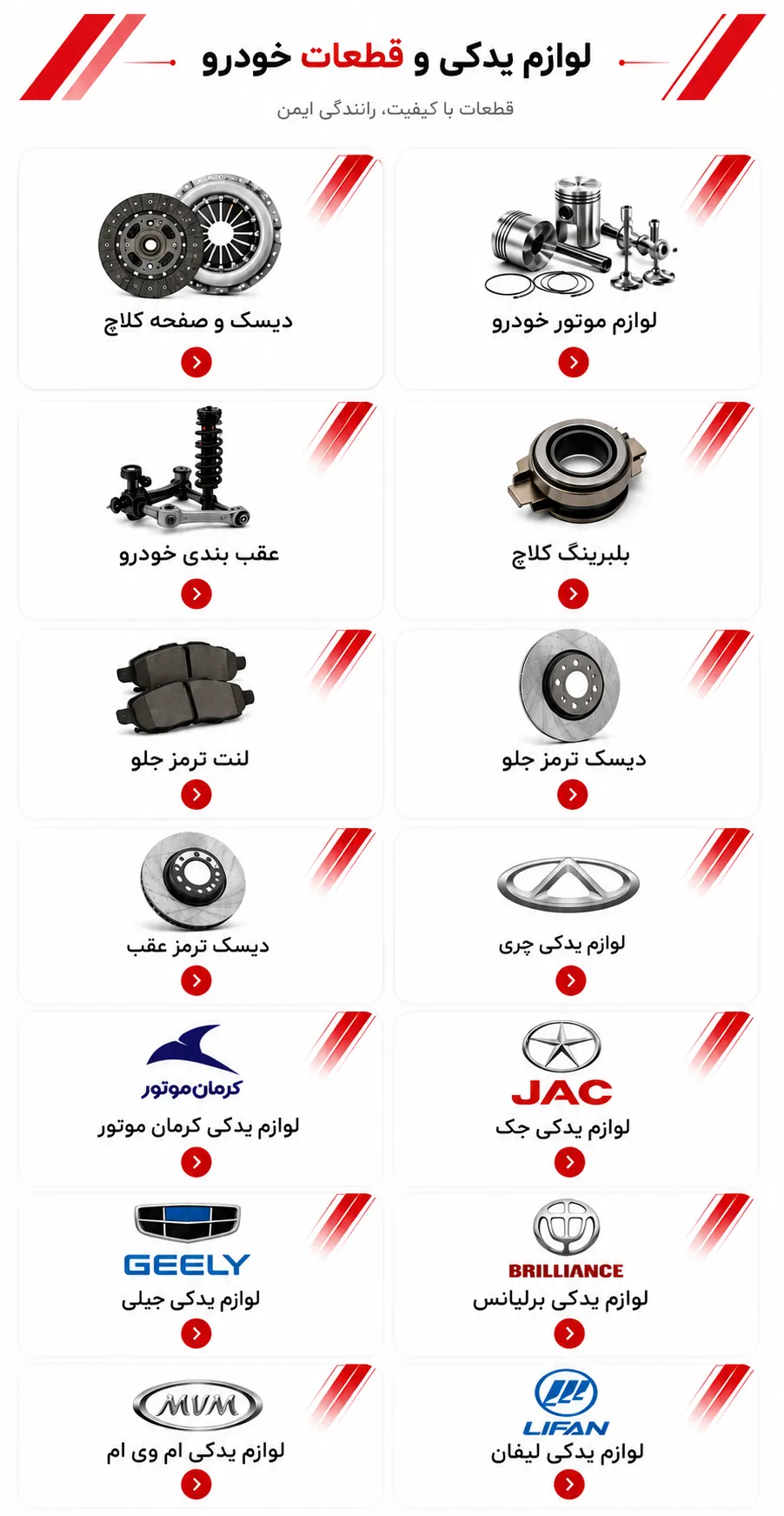 لوازم یدکی و قطعات خودرو تهران تیونینگ