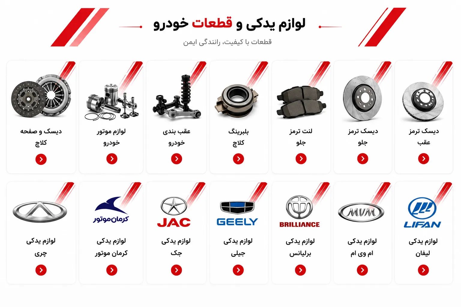 لوازم یدکی و قطعات خودرو تهران تیونینگ