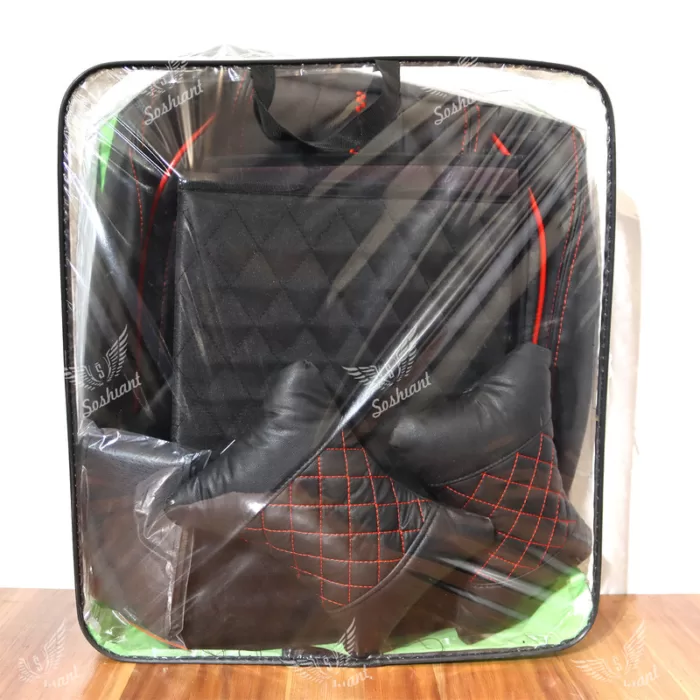 روکش صندلی خودرو سوشیانت مدل K مناسب برای تارا به همراه پشت گردنی و جعبه و دور فرمان