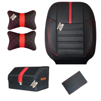  روکش صندلی خودرو سوشیانت مدل R مناسب برای پراید 131 به همراه پشت گردنی و جعبه و دور فرمان