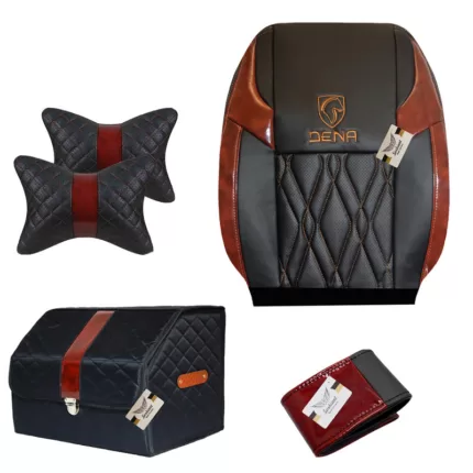    روکش صندلی خودرو سوشیانت مدل G مناسب برای دنا به همراه پشت گردنی و نظم دهنده و دور فرمان