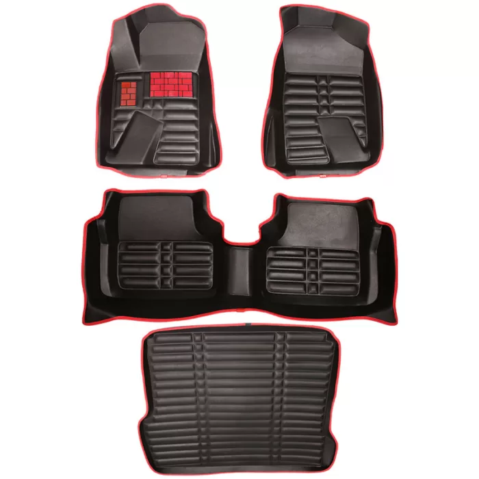 کفپوش پنج بعدی خودرو مدل LS مناسب برای دنا پلاس به همراه کفپوش صندوق